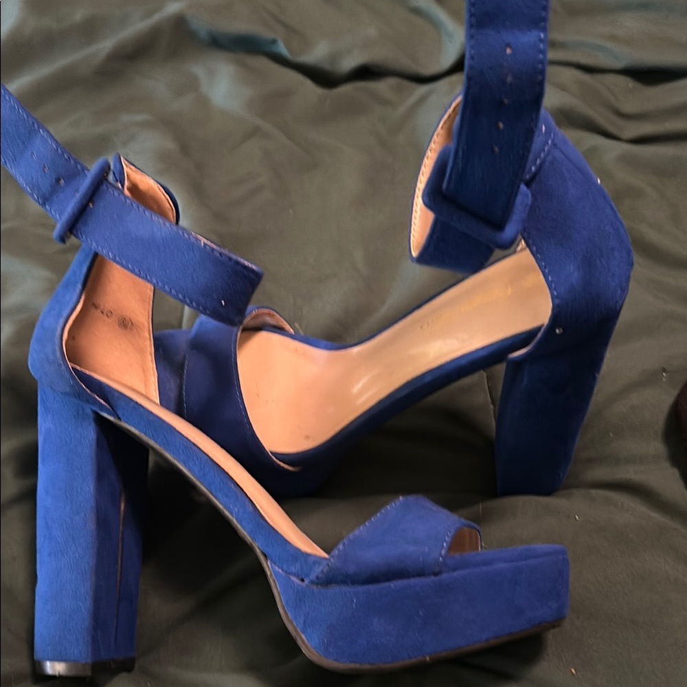 Elegant Blue Women's Platform Heels